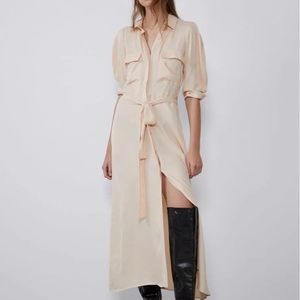 Zara peach midi dress